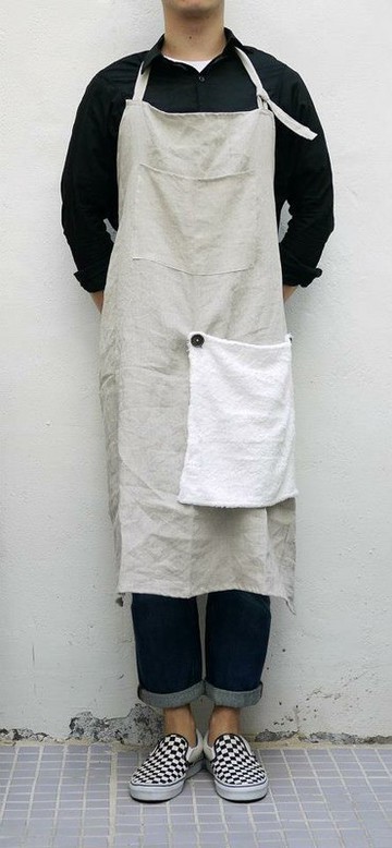 生活商社 棉麻擦手巾工作圍裙
