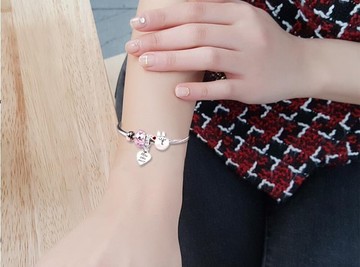 手鐲 韓版水晶手鏈女簡約可愛手鐲個性手串珠閨蜜姐妹鏈學生百搭配飾品  瑪麗蘇