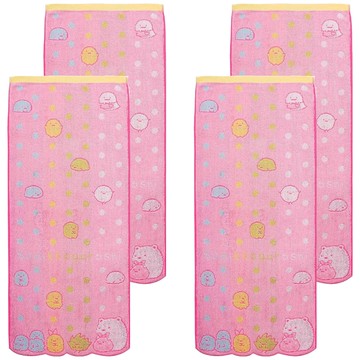 Sumikkogurashi 角落生物 長毛巾  粉色  4條