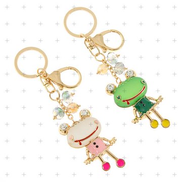 日本進口 青蛙水鑽 鑰匙圈 《 2色任選 》★ Zakka'fe ★