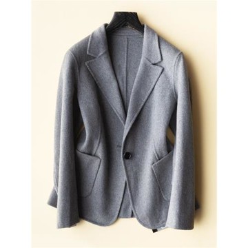 好品質新款羊毛雙面呢韓版修身顯瘦毛呢小西裝女秋冬休閑短款外套