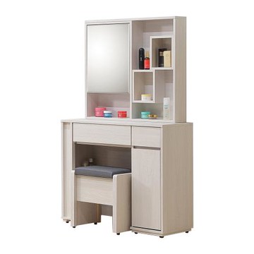 【唯熙傢俱】凱恩鋼刷白3尺化妝台