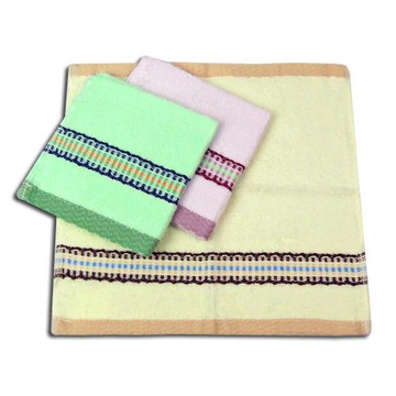 台灣製 直緞條純棉方巾 口水巾 (3條) 可當幼兒園手帕 兒童手帕 卡洛兔2018【DK大王】