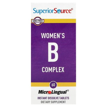 Superior Source, 女性 維生素 B 群複合物，60 粒 MicroLingual 即溶片