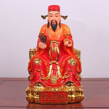 賭神神像樹脂賭王佛像家用韓信供奉神像偏財神道教賭博風水擺件