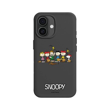 iPhone 16 SolidX 黑 - 史努比 Snoopy - 一起打棒球！