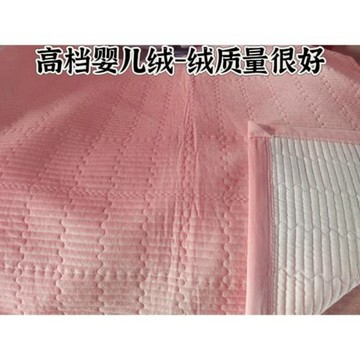 水晶絨床蓋雙面絎縫夾棉四季毯子防滑一面水晶絨一面水洗棉秋冬