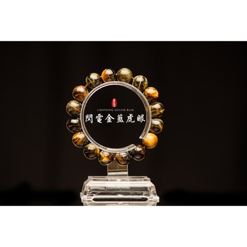 【閃電金藍虎眼石 藍黃金虎眼手珠/手串】★衝評價人氣商品★黃虎眼石手串/閃電虎眼/虎眼石/南非虎眼︱YA377晶寶藝品