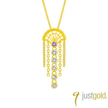 【Just Gold 鎮金店】雋藝 Linea 黃金吊墜(不含鍊)