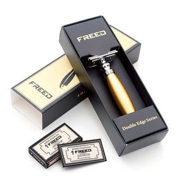 [快速出貨]【FREED】封閉式復古雙刃安全刮鬍刀 - 阿波羅 (附刀片10片) 客製化刻字 生日禮物 送禮推薦 男生禮物 現貨 摩羯座 水瓶座 禮物獨家 新品上市 情人節禮物