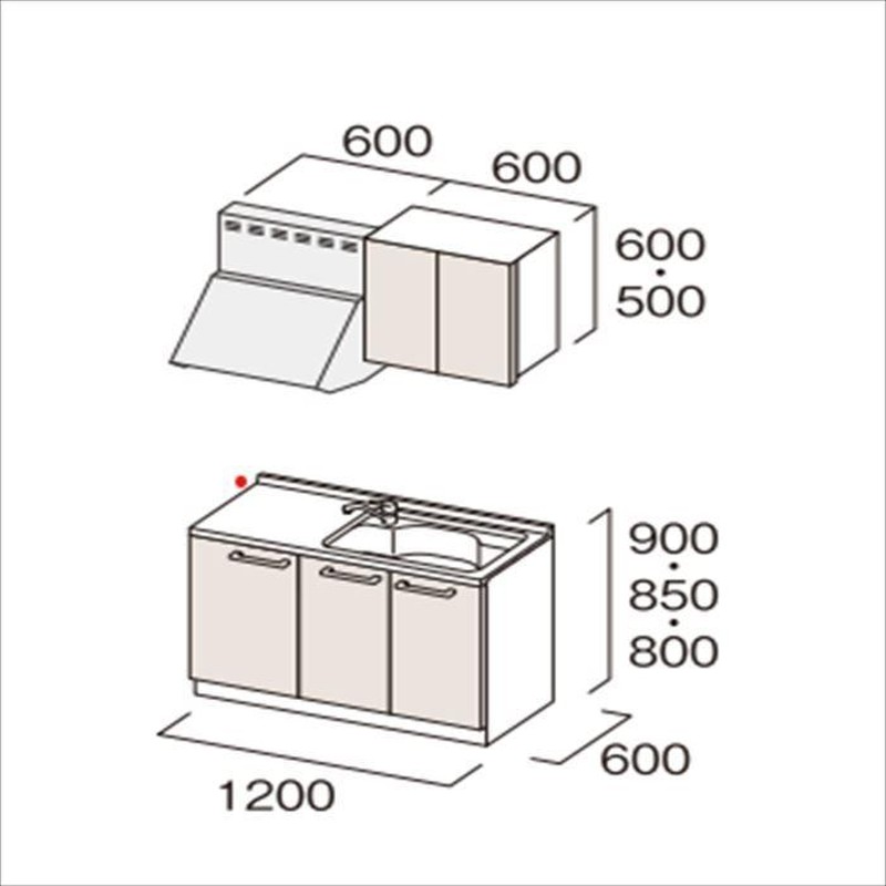 シエラS 食器棚 リクシル 間口135cm(75 60cm) 壁付型カウンタープラン カウンター高さ85cm 奥行45cm W1350mm LIXIL システムキッチン収納 グループ1 - 17