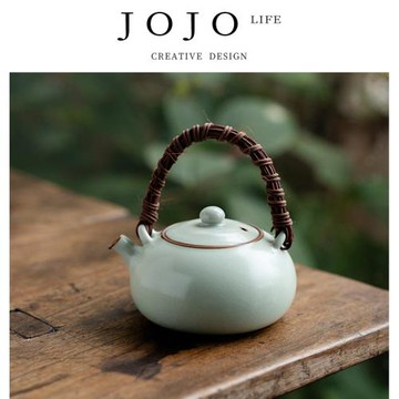 JOJO'S L. PD.mind.汝窯開片提梁壺家用陶瓷加熱煮茶爐 | 軀心