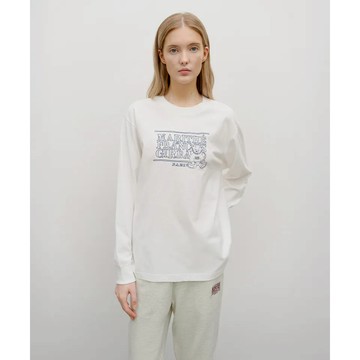 【MARITHE FRANCOIS GIRBAUD】官方旗艦 塗鴉熊LOGO印花長袖上衣 中性 兩色