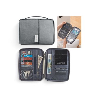 護照包多功能手拿證件包旅行出差機票夾錢包旅游收納袋手機票據包