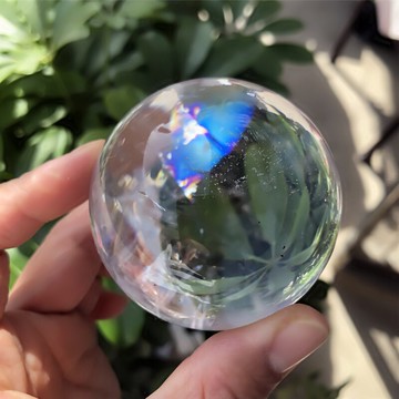 天然水晶球風水擺件轉運招財有球必應助健康家居辦公室擺件送底座