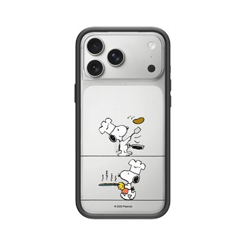 iPhone 17 Pro Max Mod NX -邊框背蓋組合 (相機按鈕) 黑 - 史努比 Snoopy - 小小廚師
