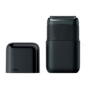 BRAUN 德國百靈 ｜黑子彈口袋充電式電動刮鬍刀 酷炫黑 M1012