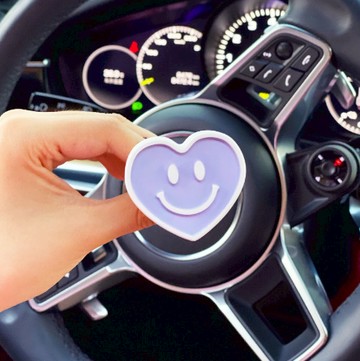 預購【Car7 柒車市集】生活嚴選 柒車車用擴香石香薰 - 紫色愛心笑臉  (香味隨機)
