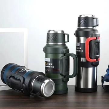 不銹鋼真空車載多用壺304大容量保溫壺便攜戶外運動旅行5L水壺