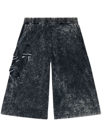 Diesel - P-ECKYO-PEELOVAL marbled cropped cotton joggers - men - Cotton - XXL - Black