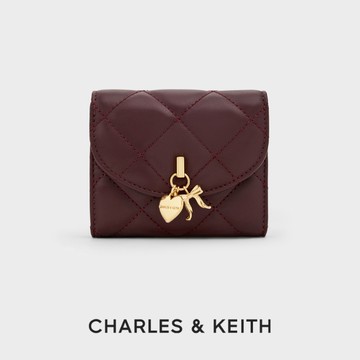 【CHARLES & KEITH】Arrietty 金屬造型釦短夾｜秋冬新品｜閃耀派對季｜生日禮物｜快速出貨｜小CK｜官方直營