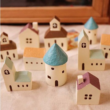 南葉家居 zakka迷你小擺件 創意家居小房子 微景觀用品材料DIY