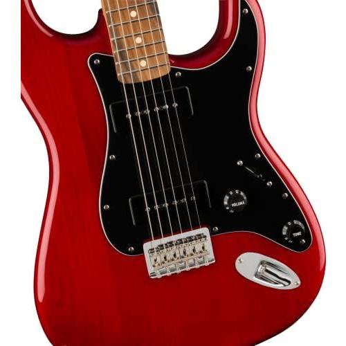 フェンダーエレキギター Noventa Stratocaster Crimson Red Transparent Pau Ferro