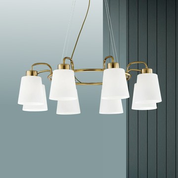 白玉玻璃造型吊燈 F85-09-K1581