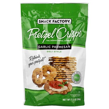 Snack Factory, 椒鹽脆餅，大蒜帕爾馬乾酪味，熟食，7.2 盎司（204 克）