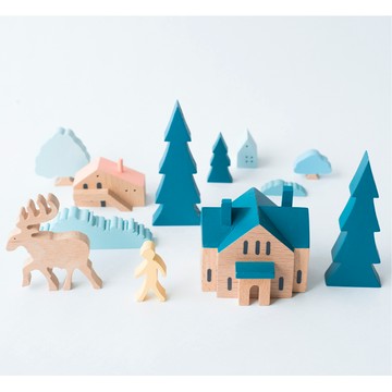 日本 eguchitoys 故事積木 村落