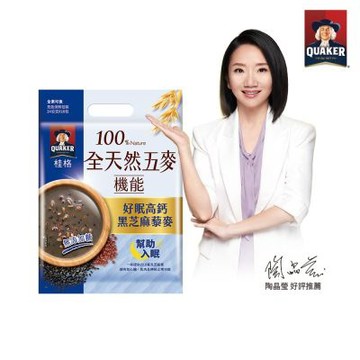 【官方直營】桂格 全天然五麥-好眠高鈣黑芝麻藜麥無添加糖24g*10包/袋