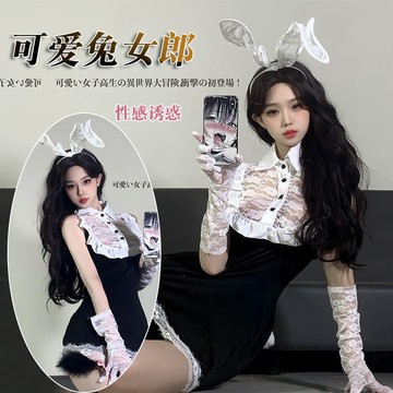 °• 𝘔𝘖𝘔𝘖𝘕𝘈 •°🫧台灣現貨🫰兔歐尼 原創純欲風黑色洋裝收腰顯瘦包臀短裙 B302