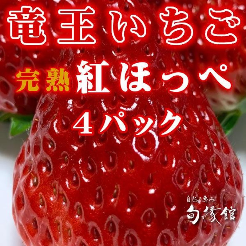 竜王いちご 完熟苺 紅ほっぺ ４パック（滋賀県竜王町産）苺 イチゴ 紅 