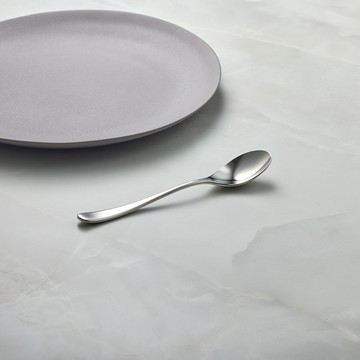日本山崎金屬｜AQUATIQUE系列 - 霧面不鏽鋼點心匙  (138 mm)