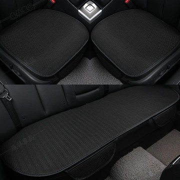汽車座墊 冰絲座墊 透氣坐墊 【三件套】 單片裝單座 無靠背 四季坐墊 汽車百貨 通用▲BS1
