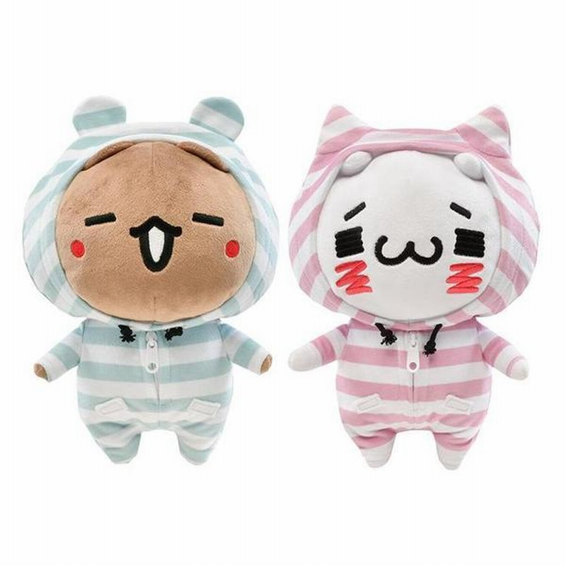 予約終了 リラックス にゃんこくま ぬいぐるみセット 通販 Lineポイント最大2 0 Get Lineショッピング