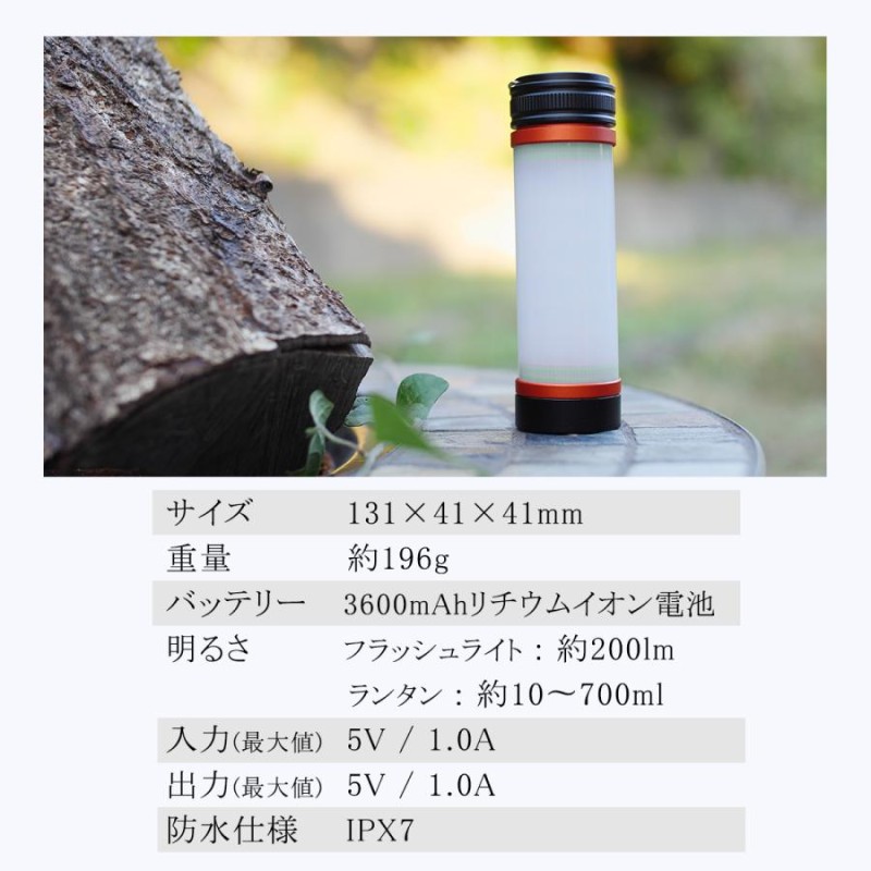 LEDランタン USB充電式 アウトドア キャンプ 登山 夜釣り 懐中電灯