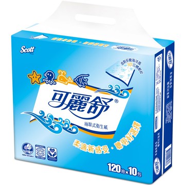 可麗舒抽取式衛生紙120抽/80包