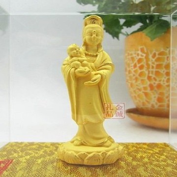 [協貿國際]   絨沙金送子觀音菩薩佛像擺件
