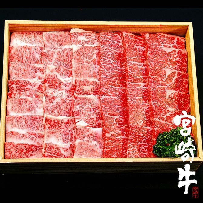 宮崎牛焼肉用詰合せ500g　(バラ300g×1、モモ200g×1)　冷凍品