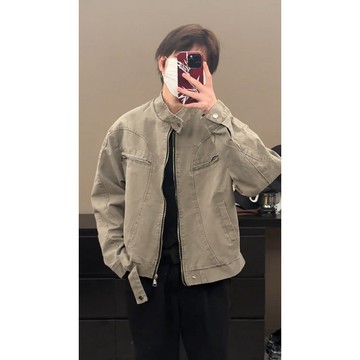 免運熱銷 cleanfit短款哈林頓夹克男款冷淡係高級感運動外套正肩工裝棒球服