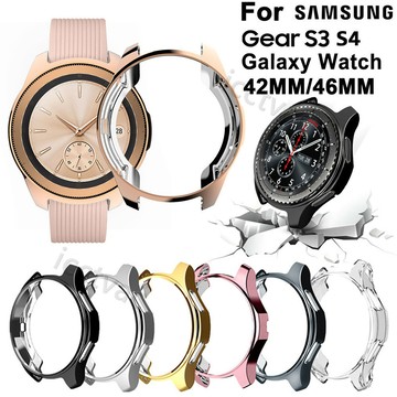 【免運】適用三星Galaxy Watch 46mm/42mm/Gear S3錶殼 電鍍TPU鏤空保護套