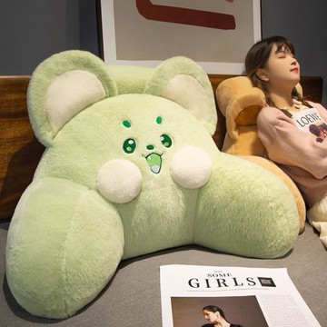 萌鼠床頭靠墊靠枕臥室宿舍床上護腰靠背墊沙發抱枕客廳睡覺護腰