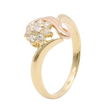JEWELRY 無品牌珠寶 戒指 鑽石 18K黃金/玫瑰金 【二手名牌BRAND OFF】