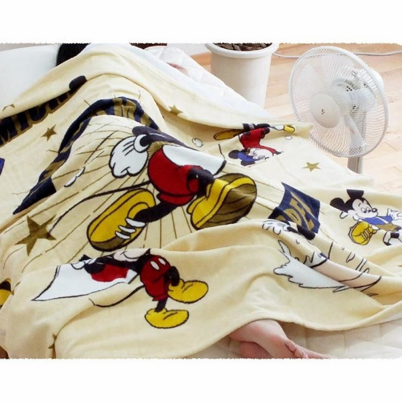 新品☆Disney ディズニー ミッキー 大判ラウンドタオル ブランケット ラグ ディズニー キャラクターブランケット 9016（ブランケット