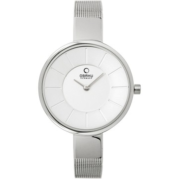 OBAKU 采麗時刻時尚腕錶-銀色