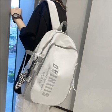 書包女韓版潮牌字母拼色大容量中學生背包初中高中大學生雙肩包男