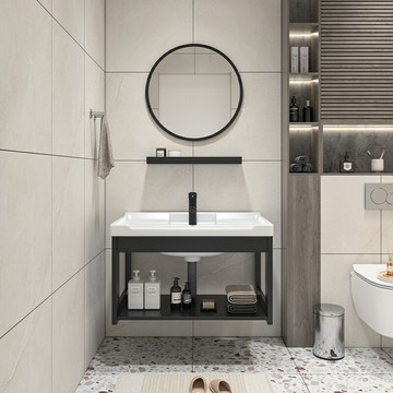 全店免運破損包賠 陽臺小型洗手盆衛生間洗漱臺池家用小戶型簡易掛墻式洗臉盆柜組合