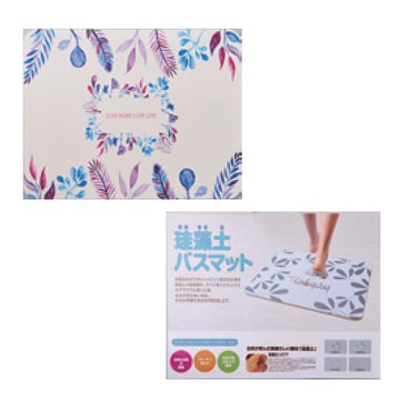 印花珪藻土地墊小45x35cm-花色隨機出貨