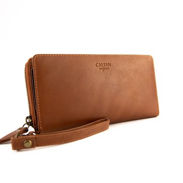 E7TH.多卡位手拿包大容量真皮長夾(072467cd咖)